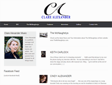 Tablet Screenshot of clarealexandermusic.com